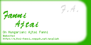 fanni ajtai business card